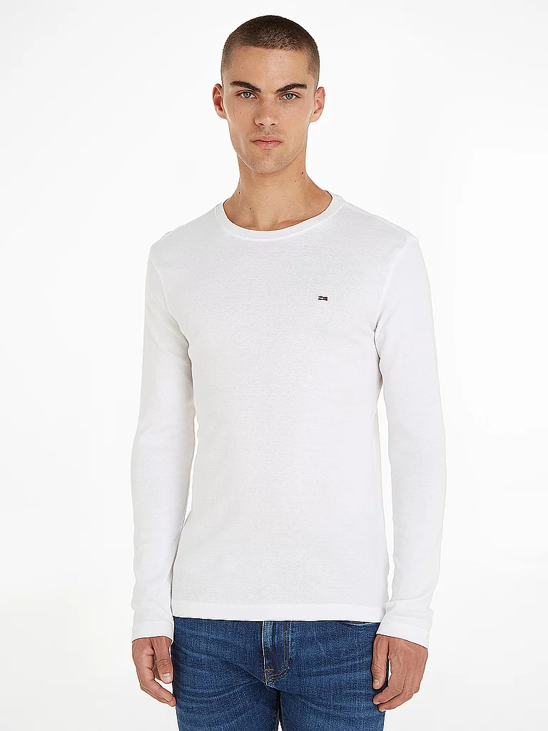 Tommy Jeans Tommy Hilfiger TJM Original T-shirt côtelé à manches longues - Homme - Blanc classique - XXL 3